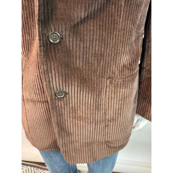 Neiman Marcus International Brown Corduroy Blazer Size 44 Regular Mens 100% Cott - Picture 9 of 16